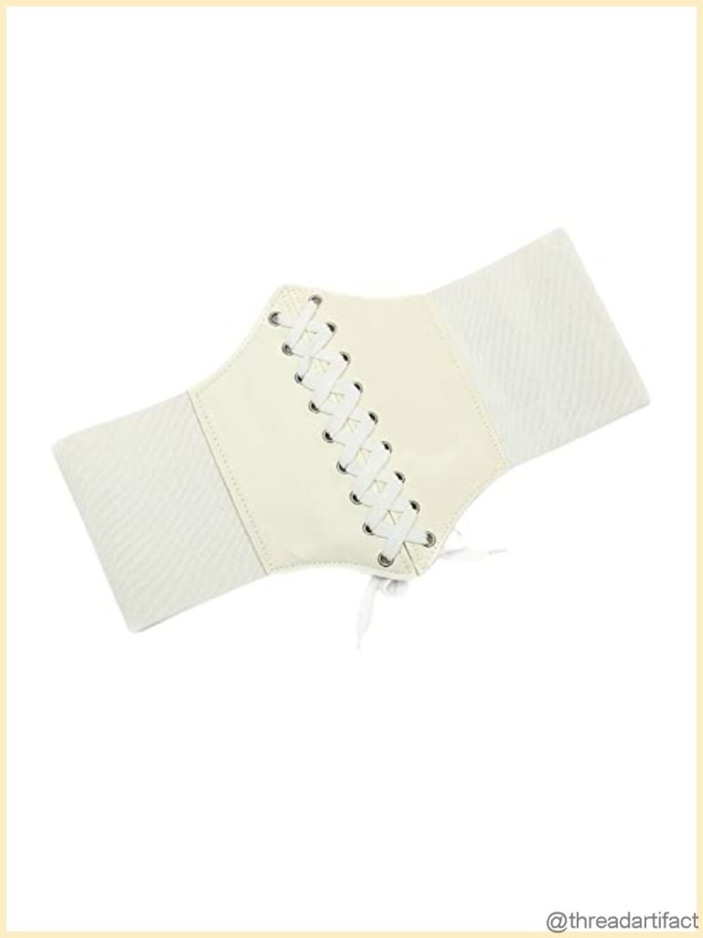 Women's PU Leather Lace-Up Corset Belt Wide Elastic Waist Belt
